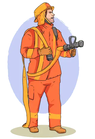 Firefighter illustration